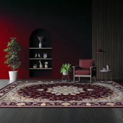 سجادة آلية 700 شانة بكثافة 2550  تصميم گلرخ رونا‌سي - بازار راج - سجادة 700 عقدة عرضية