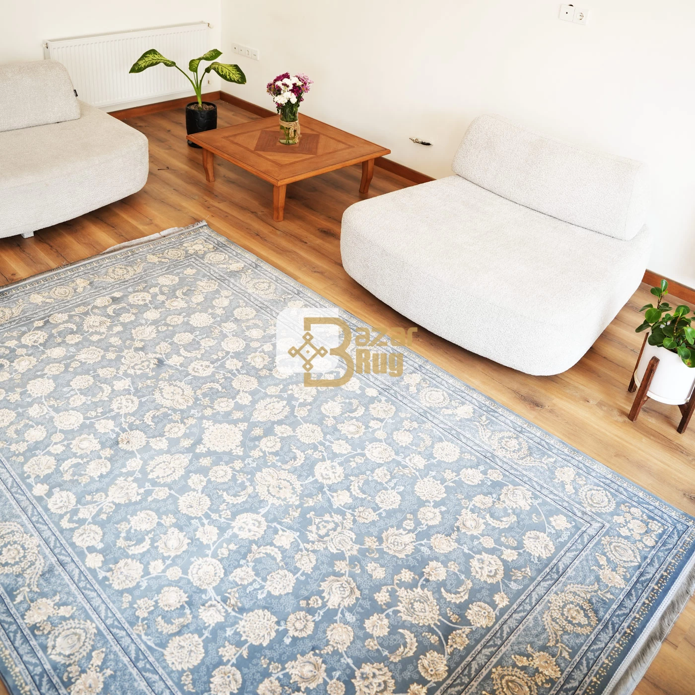 فرش ماشینی 700 شانه تراکم 2550 طرح هلیا دودی