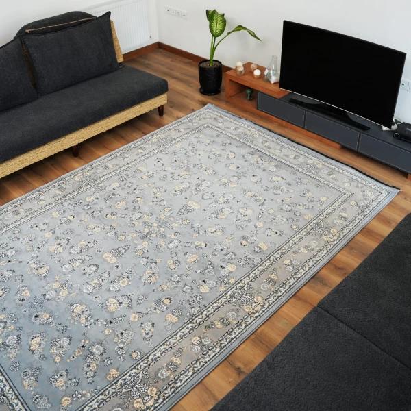 Machine  made carpet, 700 reeds  density 2550, Silver "Zina" design