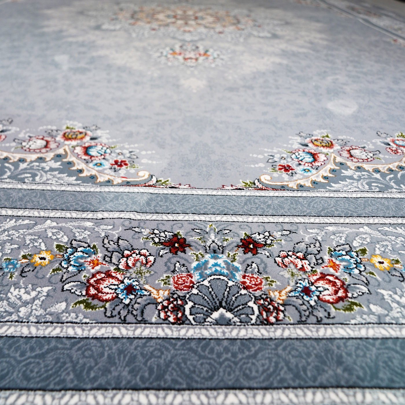 فرش ماشینی 700 شانه تراکم 2550 طرح کاریا دودی