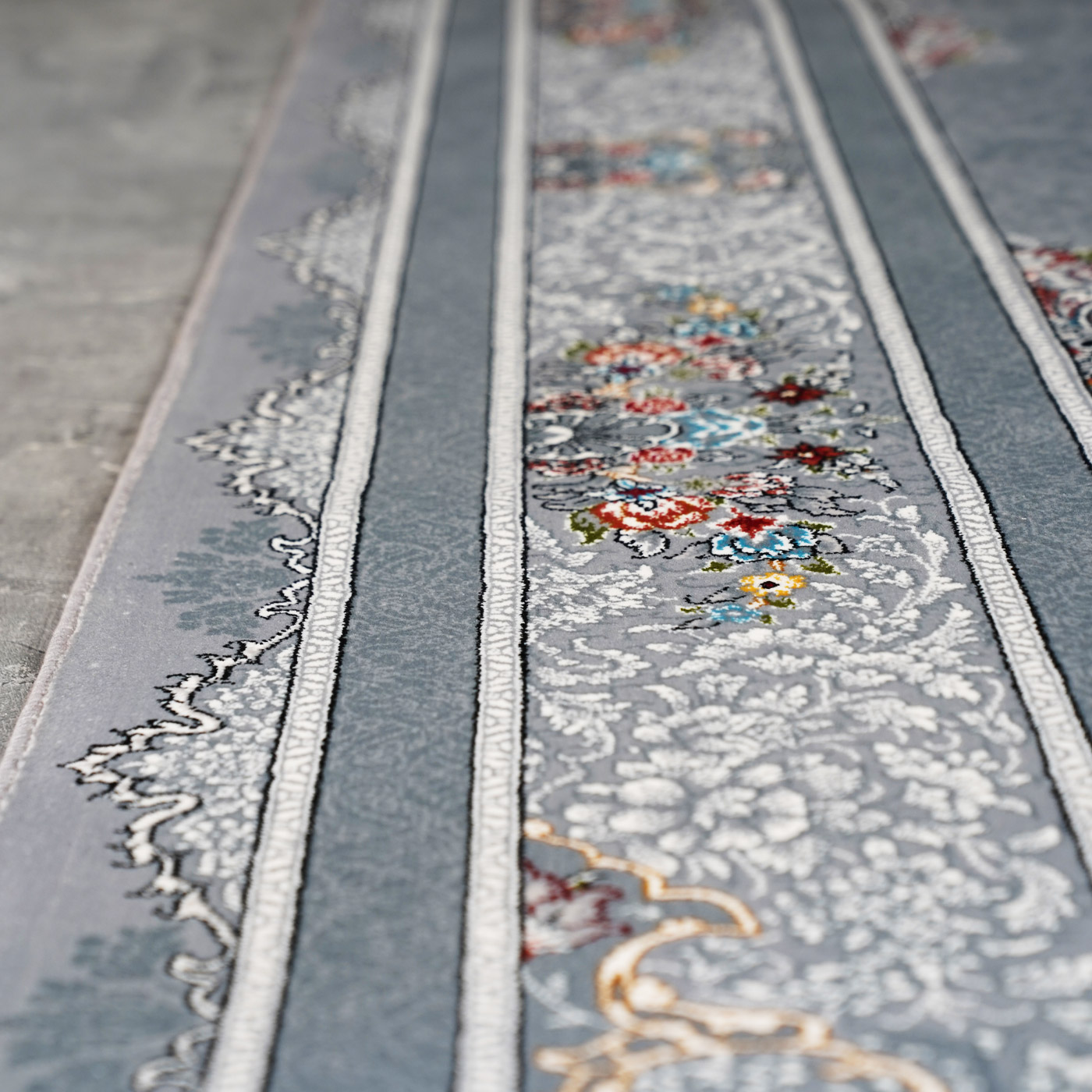 فرش ماشینی 700 شانه تراکم 2550 طرح کاریا دودی