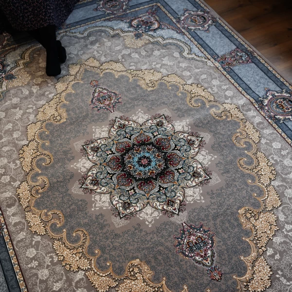 Machine made carpet 700 reeds density 2550 design Karishmeh Cream