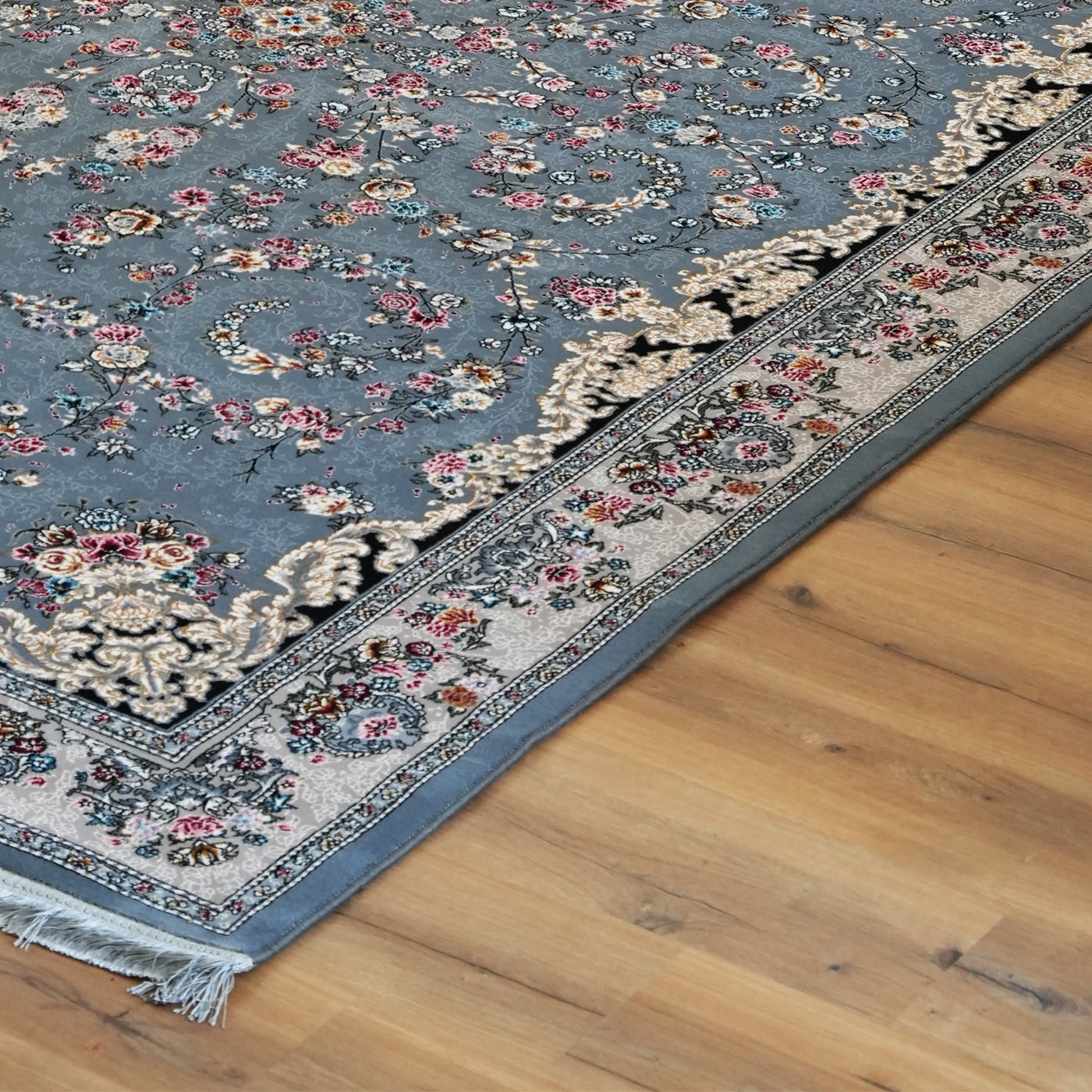 فرش ماشینی 700 شانه تراکم 2550 طرح مهیا دودی