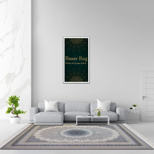 Machine made carpet, 700 reeds density 2550 Mohr design in silver