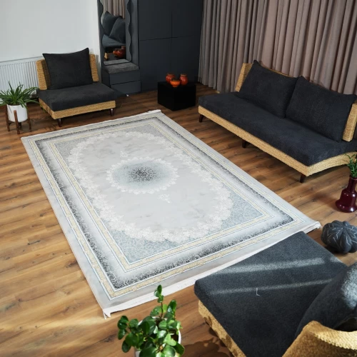 فرش ماشینی ۷۰۰ شانه تراکم ۲۵۵۰ طرح مهر ترمه ای