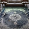 فرش ماشینی ۷۰۰ شانه تراکم ۲۵۵۰ طرح میراژ آبی دودی