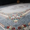 فرش ماشینی 700 شانه تراکم 2550 طرح ملیسا سیلور