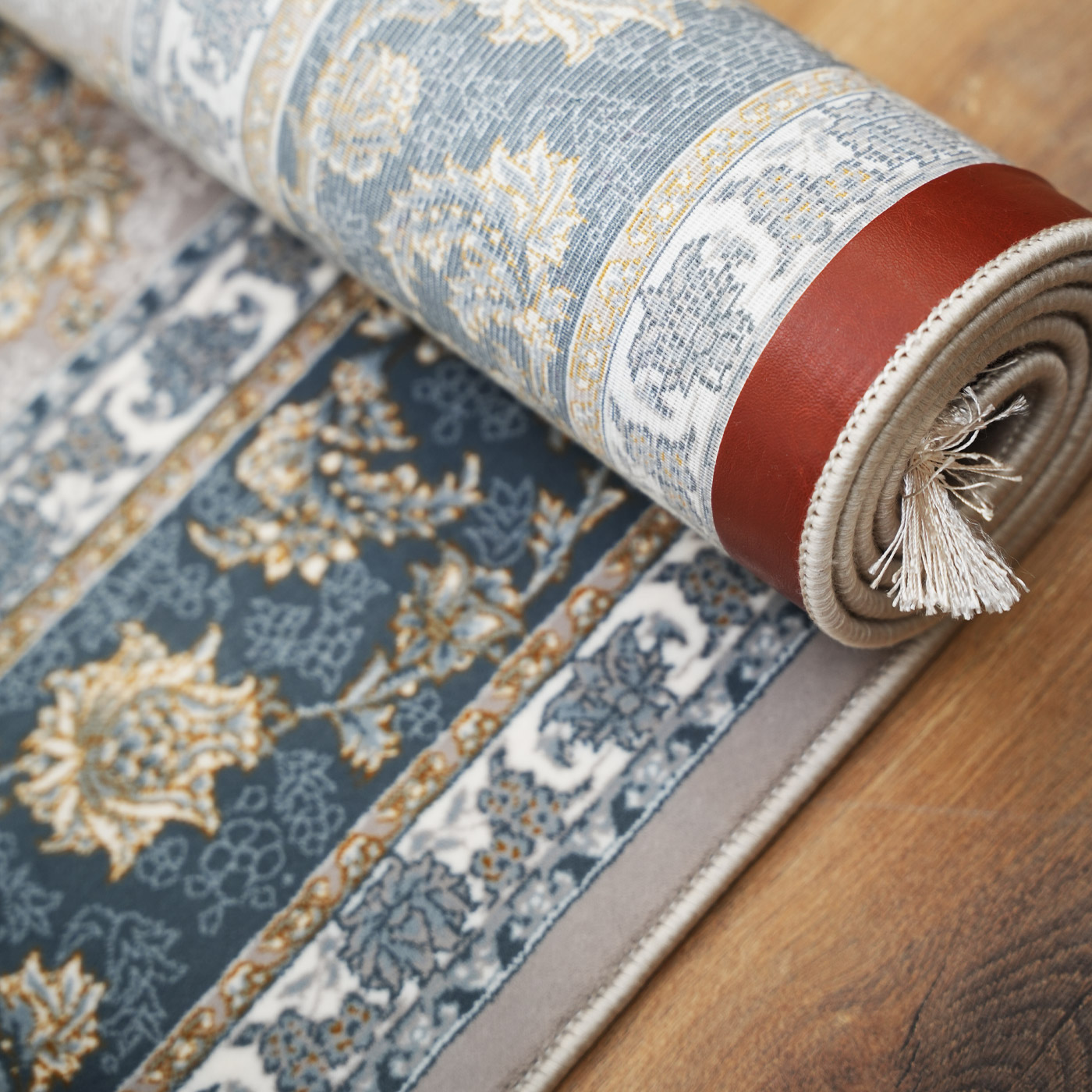 فرش ماشینی 700 شانه تراکم 2550 طرح نارنج ترمه ای