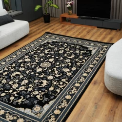 Machine Made Rug 700 Reeds Density 2550 Nili Navy Design - Bazar Rug - 700 Reeds Machine Made Carpet