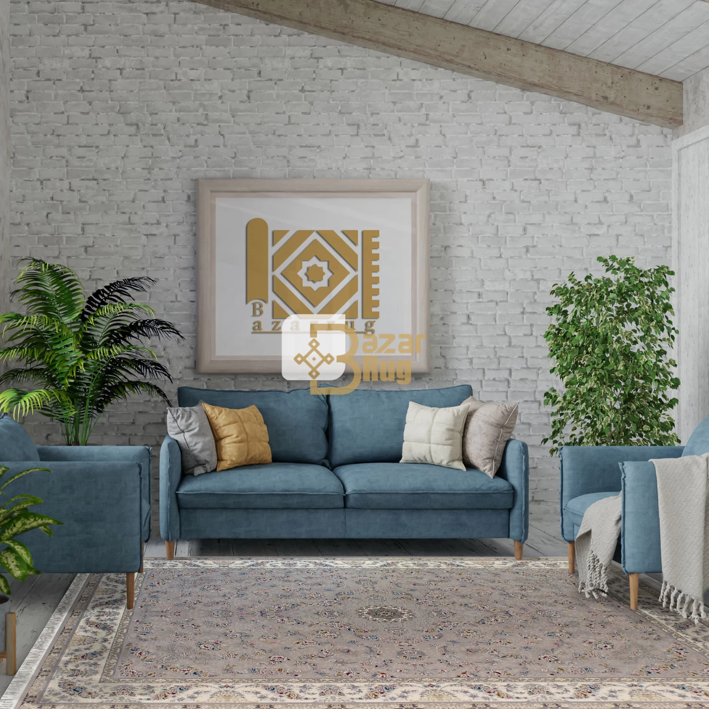 فرش ماشینی 700 شانه تراکم 2550 طرح پروانه ترمه ای