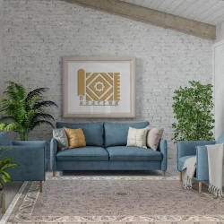 سجادة آلية الصنع 700 عقدة شانه تراکم 2550 بتصميم فراشة ترمه - بازار راج - سجادة 700 عقدة عرضية