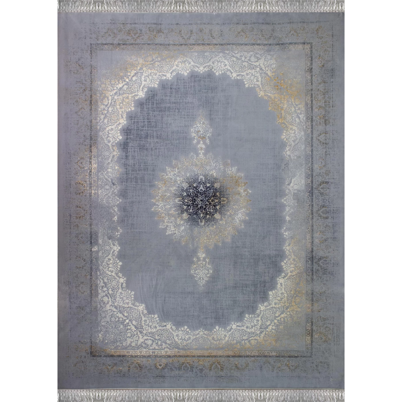 فرش ماشینی 700 شانه تراکم 2550 طرح رها نقره ای