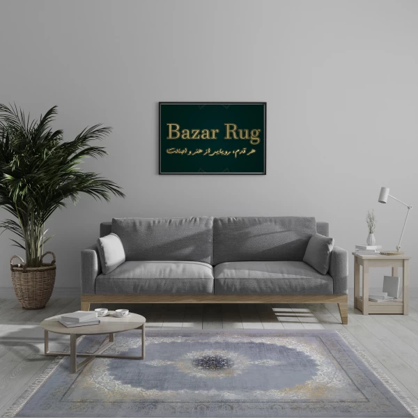 Machine made carpet 700 reeds density 2550 design Raha Silver