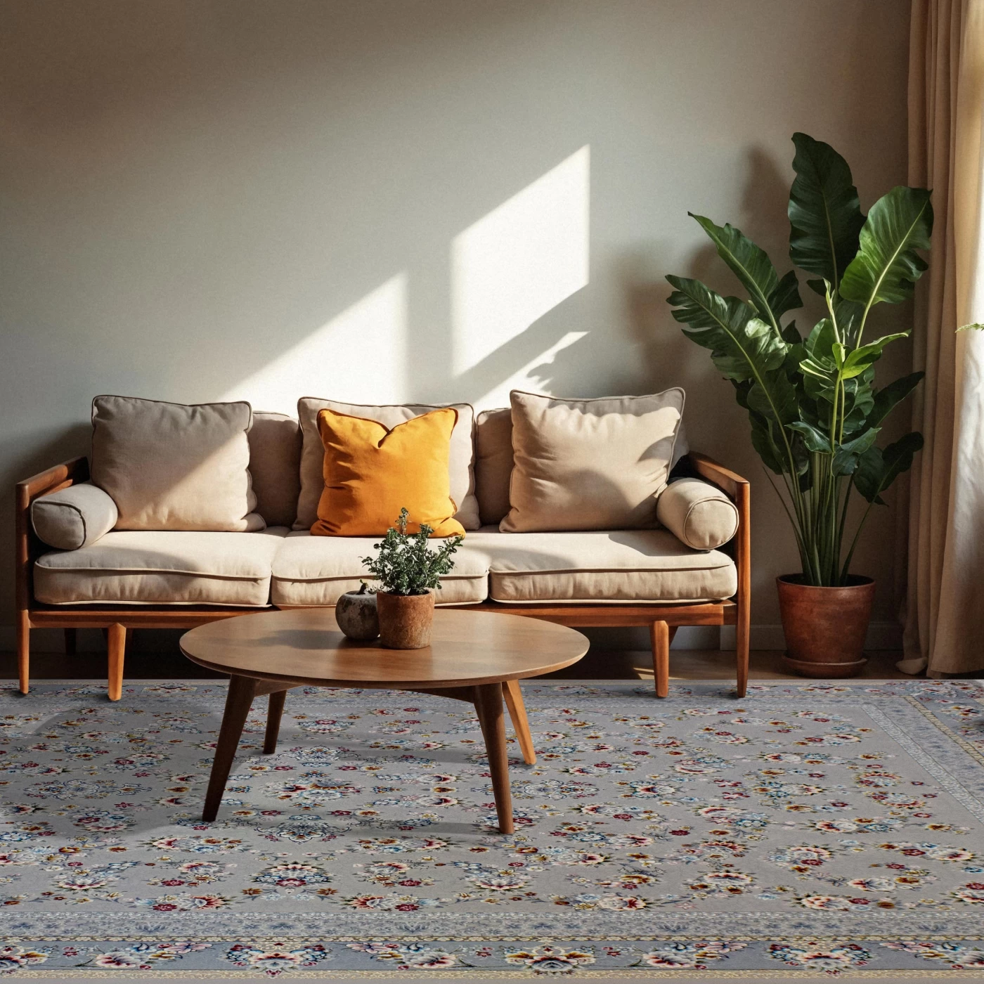 فرش ماشینی 700 شانه تراکم 2550 طرح ساحل  نقره ای