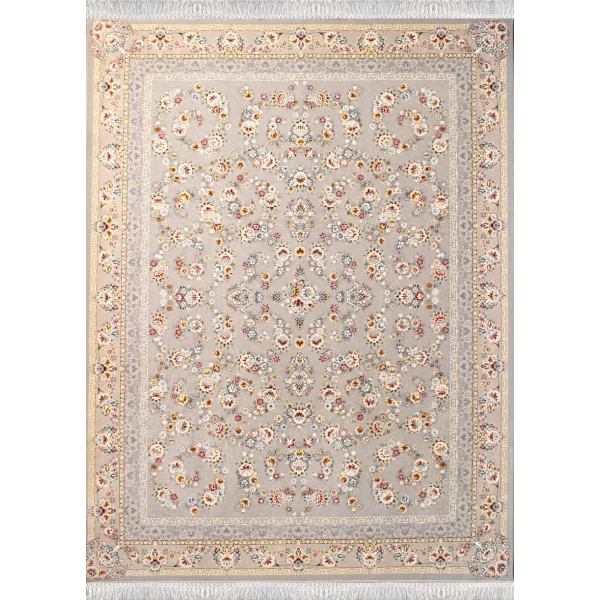 Machine made carpet 700 reeds 2550 density Sahel design in turquoise Termeh color