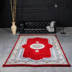 فرش ماشینی 700 شانه تراکم 2550 طرح سرور لاکی - بازارفرش - فرش 700 شانه