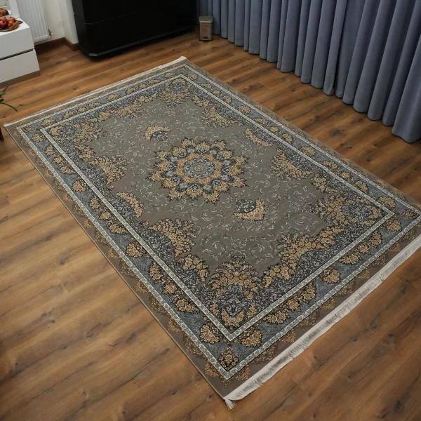 فرش ماشینی 700 شانه تراکم 2550 طرح شیفته ترمه ای