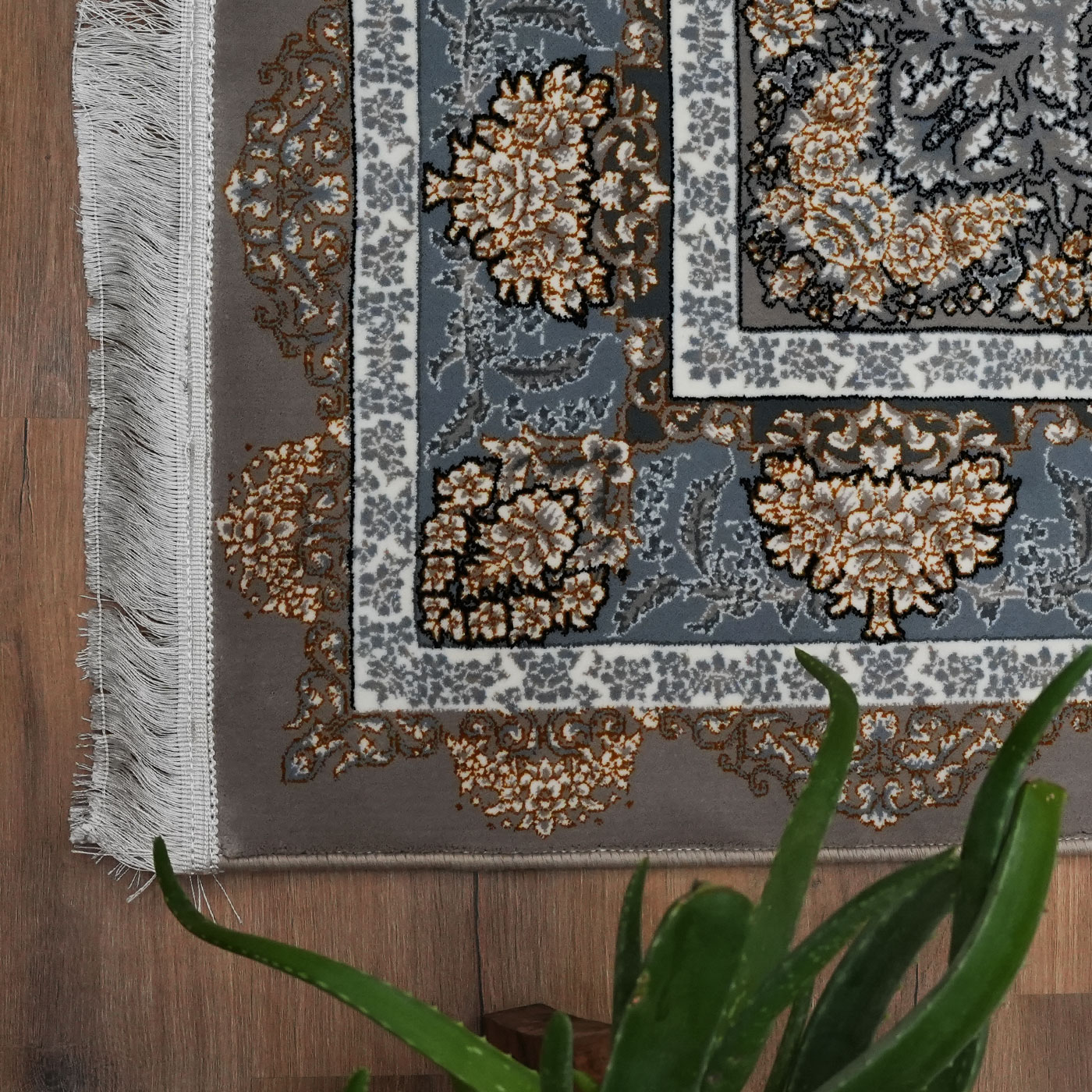 فرش ماشینی 700 شانه تراکم 2550 طرح شیفته ترمه ای