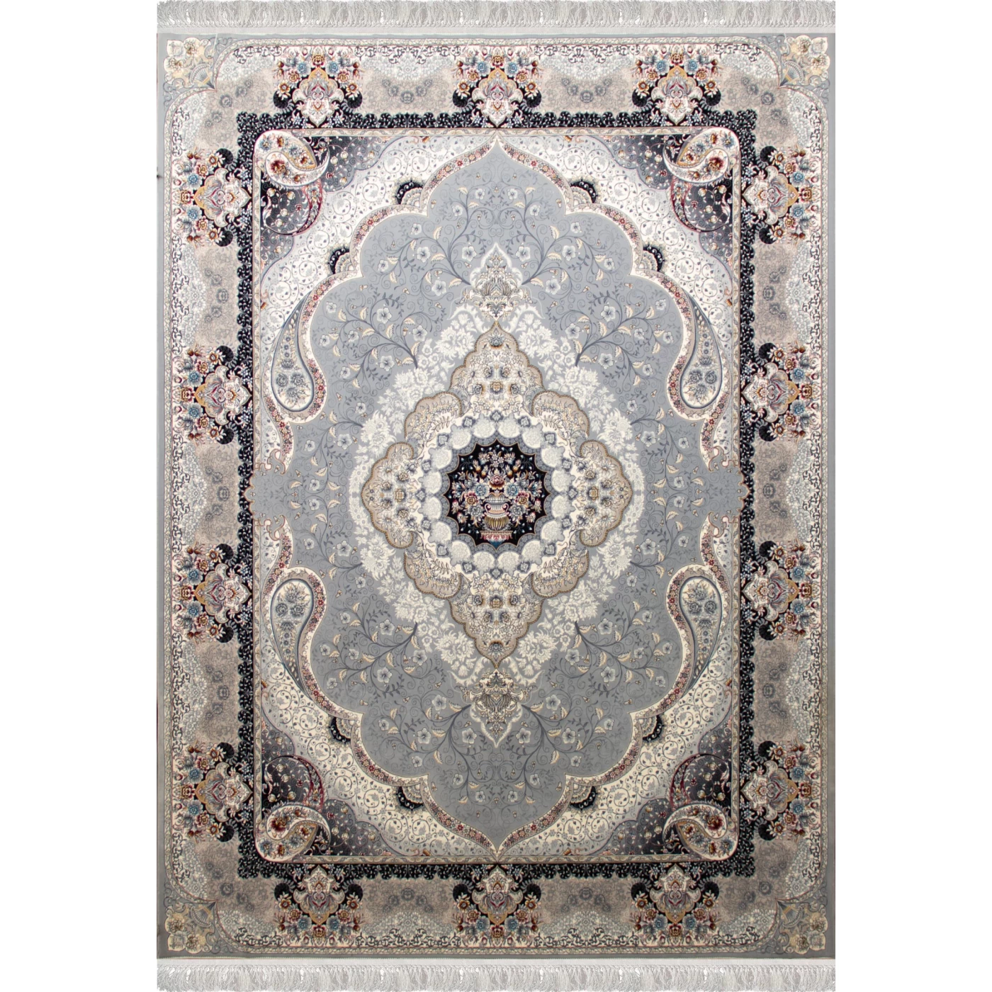 فرش ماشینی ۷۰۰ شانه تراکم ۲۵۵۰ طرح سوگند نقره ای