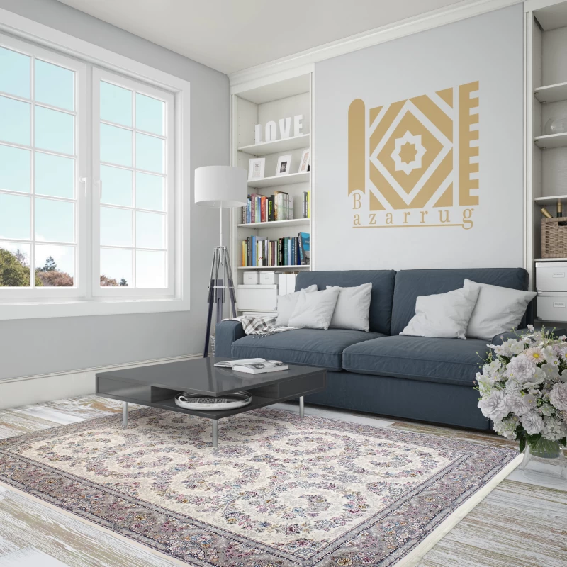 فرش ماشینی ۷۰۰ شانه تراکم ۲۵۵۰ طرح شکوه کرم...