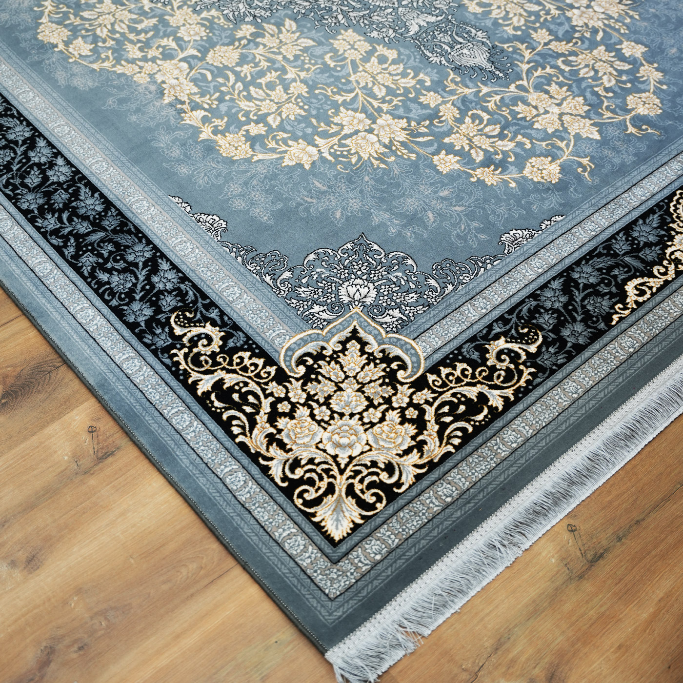 فرش ماشینی 700 شانه تراکم 2550 طرح تندیس دودی