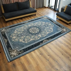 فرش ماشینی 700 شانه تراکم 2550 طرح تندیس دودی