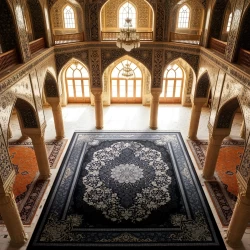 Machine made Carpet 700 Reed  2550 Density  Tandis Navy - Bazar Rug - 700 Reeds Machine Made Carpet