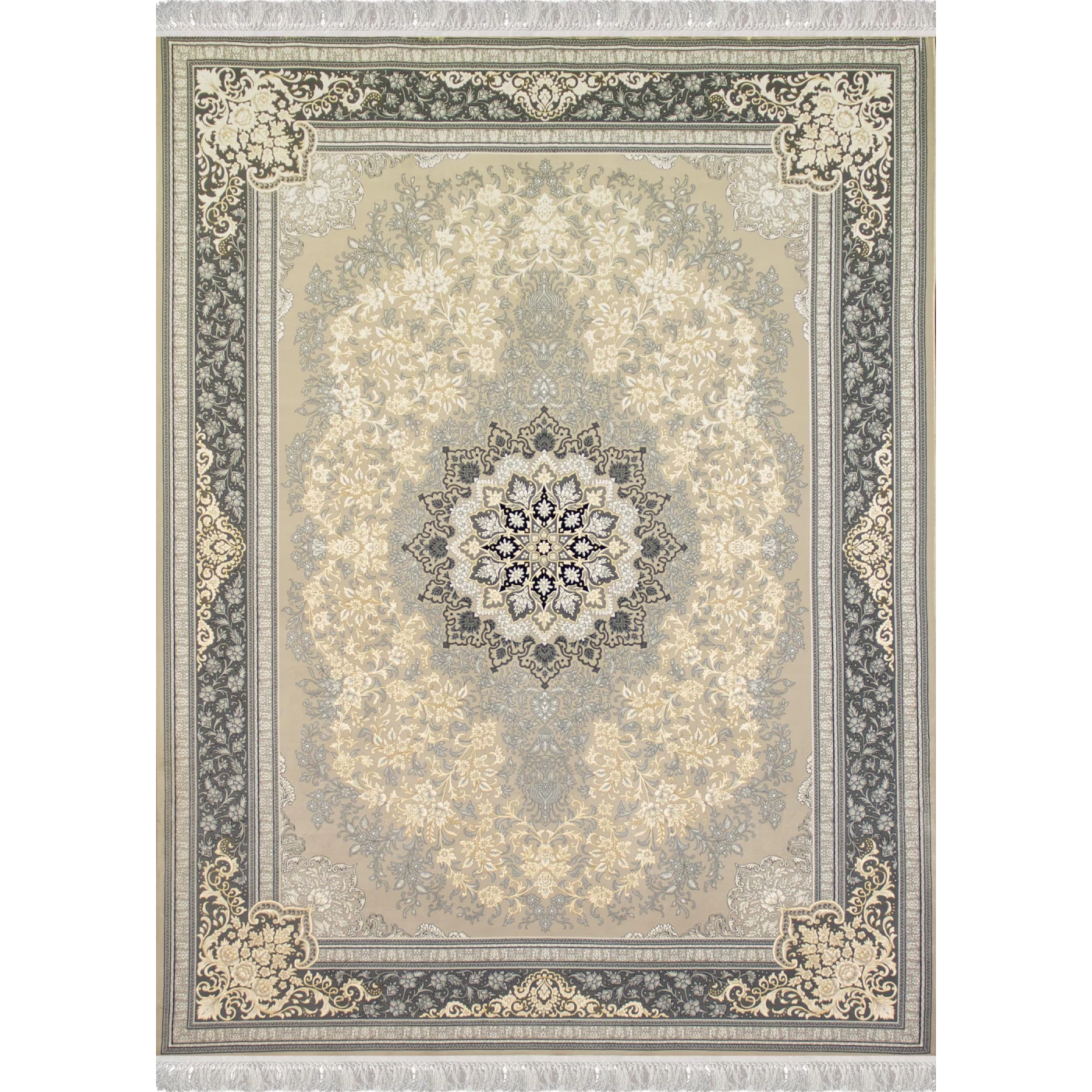 فرش ماشینی 700 شانه تراکم 2550 طرح تندیس ترمه ای