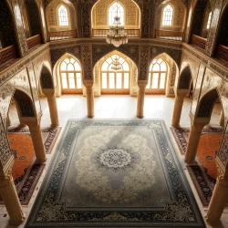 سجادة آلية الصنع  ٧٠٠ شانه كثافة ٢٥٥٠  تصميم تَندیس تِرمِه - بازار راج - سجادة 700 عقدة عرضية