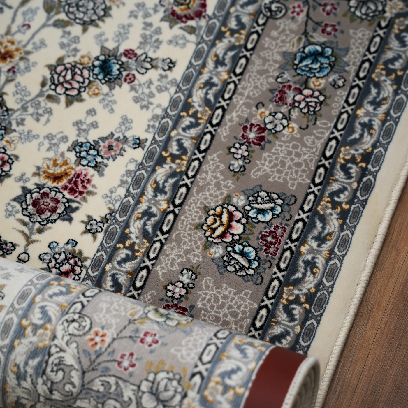 فرش ماشینی 700 شانه تراکم 2550 طرح ژینوس کرم