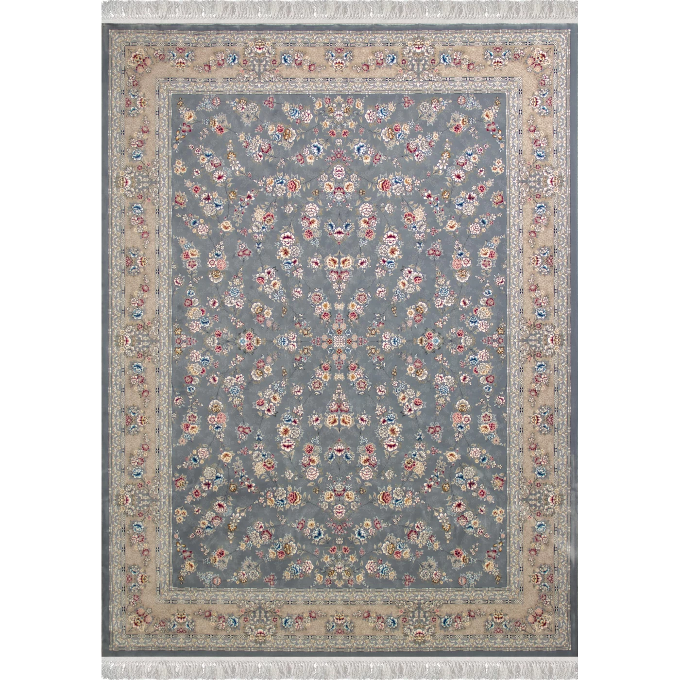 فرش ماشینی ۷۰۰ شانه تراکم ۲۵۵۰ طرح ژینوس دودی