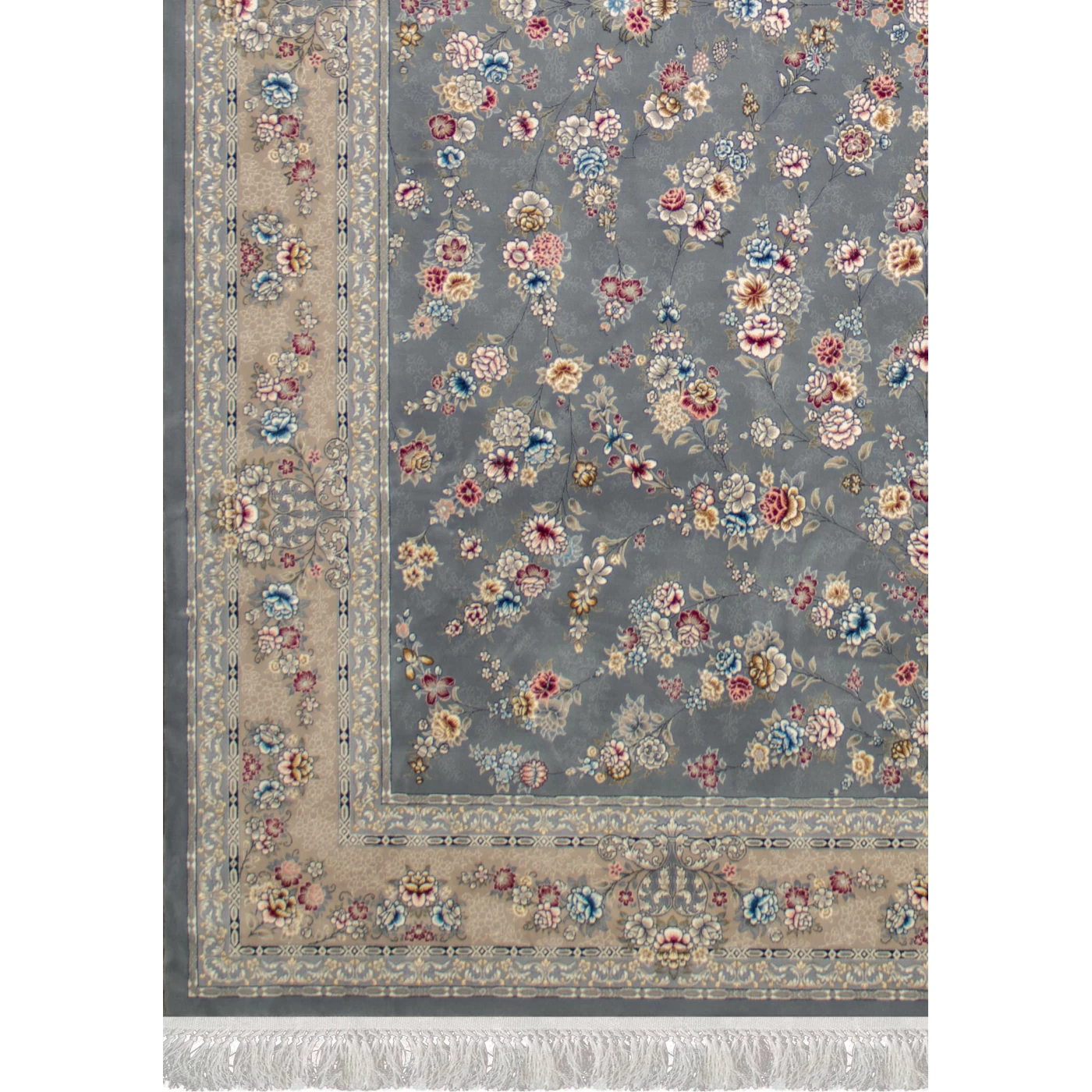 فرش ماشینی ۷۰۰ شانه تراکم ۲۵۵۰ طرح ژینوس دودی