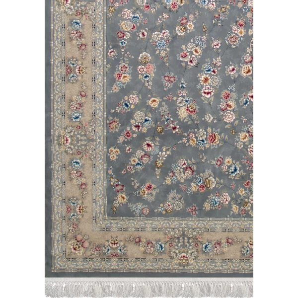 فرش ماشینی ۷۰۰ شانه تراکم ۲۵۵۰ طرح ژینوس دودی