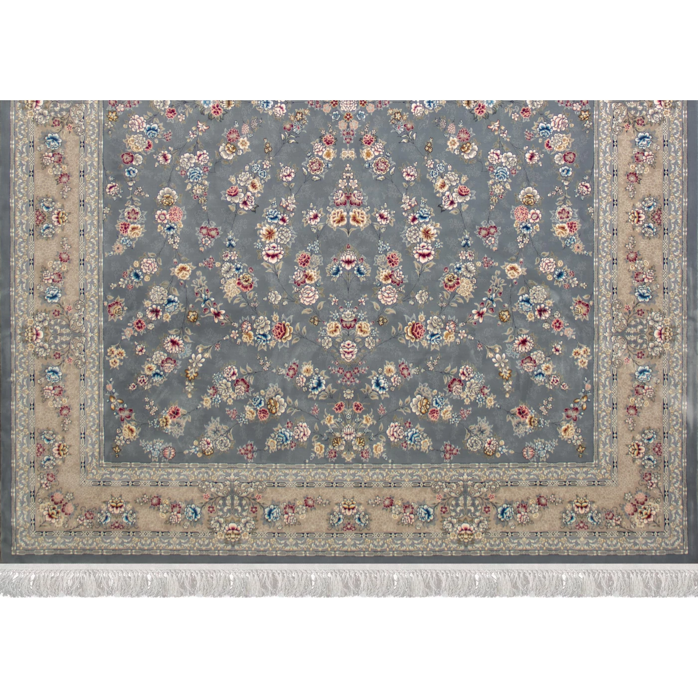 فرش ماشینی ۷۰۰ شانه تراکم ۲۵۵۰ طرح ژینوس دودی