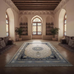 Machine Made Rug 700 Reeds Density 2550 Design Anisa Termeh - Bazar Rug - 700 Reeds Machine Made Carpet