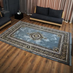 فرش ماشینی 700 شانه تراکم 2550 طرح جیوا دودی - بازارفرش - فرش 1200 شانه