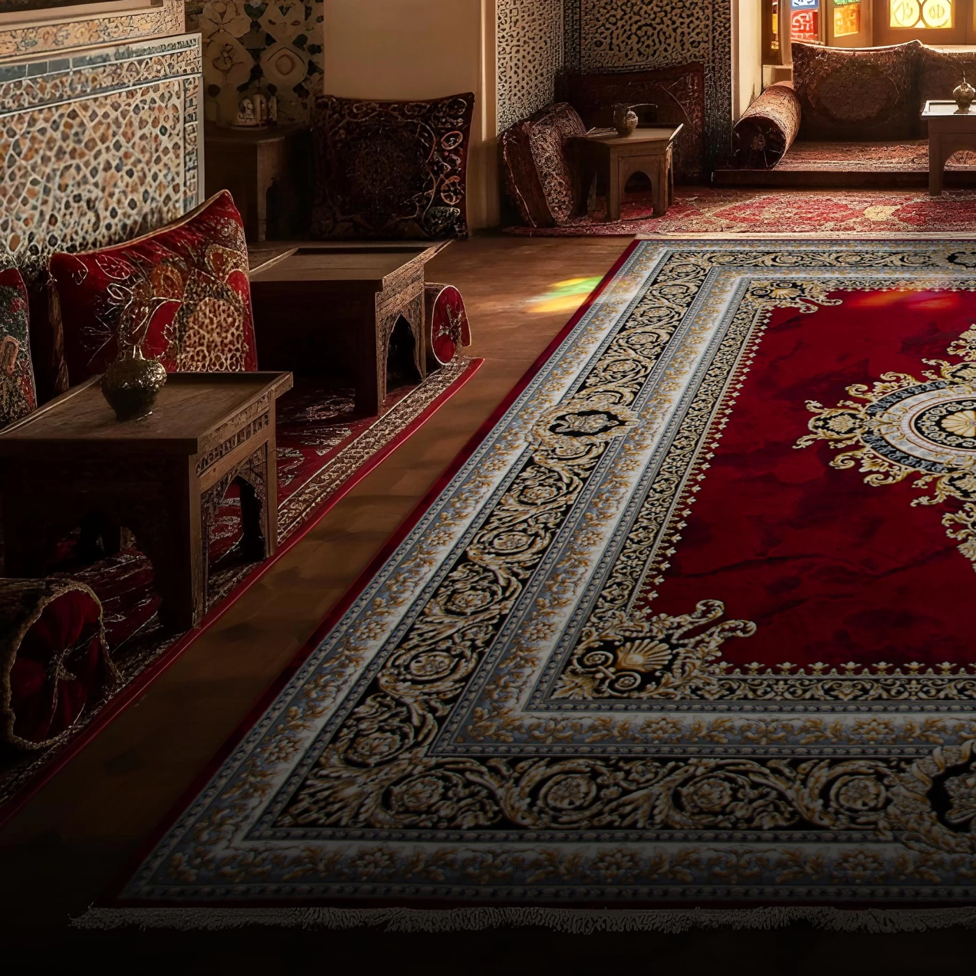   فرش ماشینی ۷۰۰ شانه تراکم ۲۵۵۰ طرح جیوا لاکی