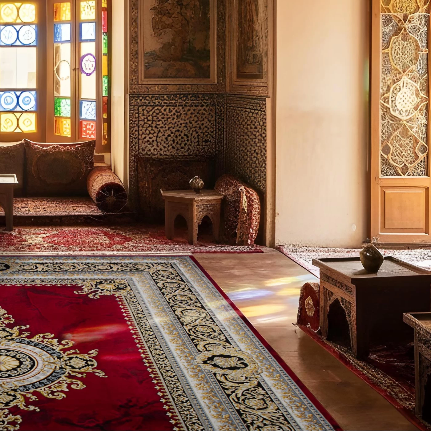   فرش ماشینی ۷۰۰ شانه تراکم ۲۵۵۰ طرح جیوا لاکی