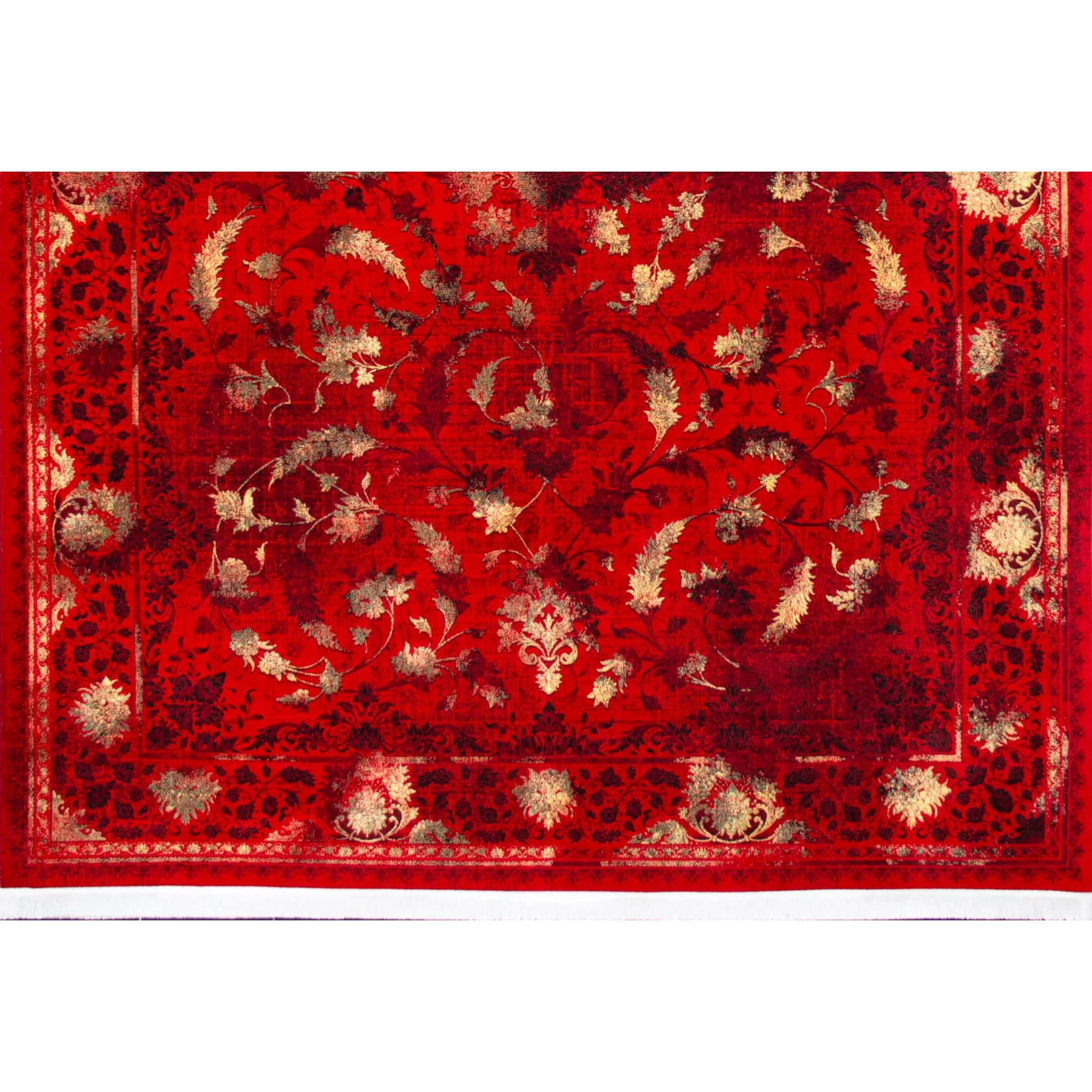 فرش ماشینی 700 شانه تراکم 2550 طرح2123روناسی طلایی