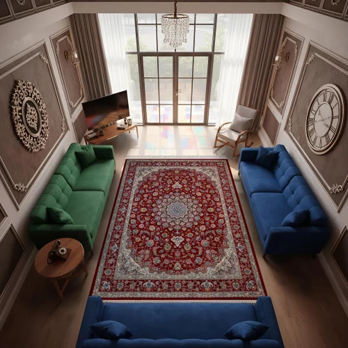 فرش ماشینی 700 شانه تراکم 2550 طرح 4111روناسی...