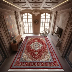 فرش ماشینی 700 شانه تراکم 2550 طرح4116روناسی