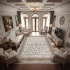 فرش ماشینی 700 شانه تراکم 2550 طرح شاین سفید