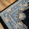 فرش ماشینی 700 شانه تراکم 2550 طرح نارنج سرمه ای