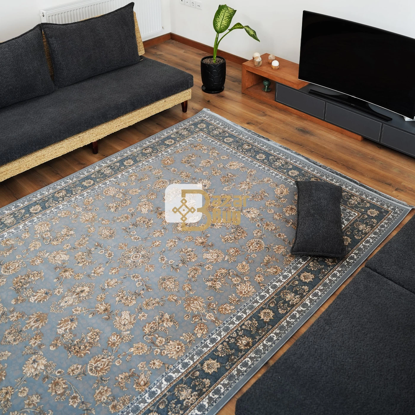فرش ماشینی 700 شانه تراکم 2550 طرح هلیا