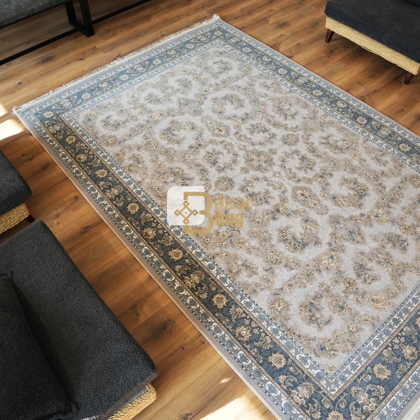 فرش ماشینی 700 شانه تراکم 2550 طرح فرنوش
