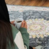 فرش ماشینی 700 شانه تراکم 2550 طرح نگین