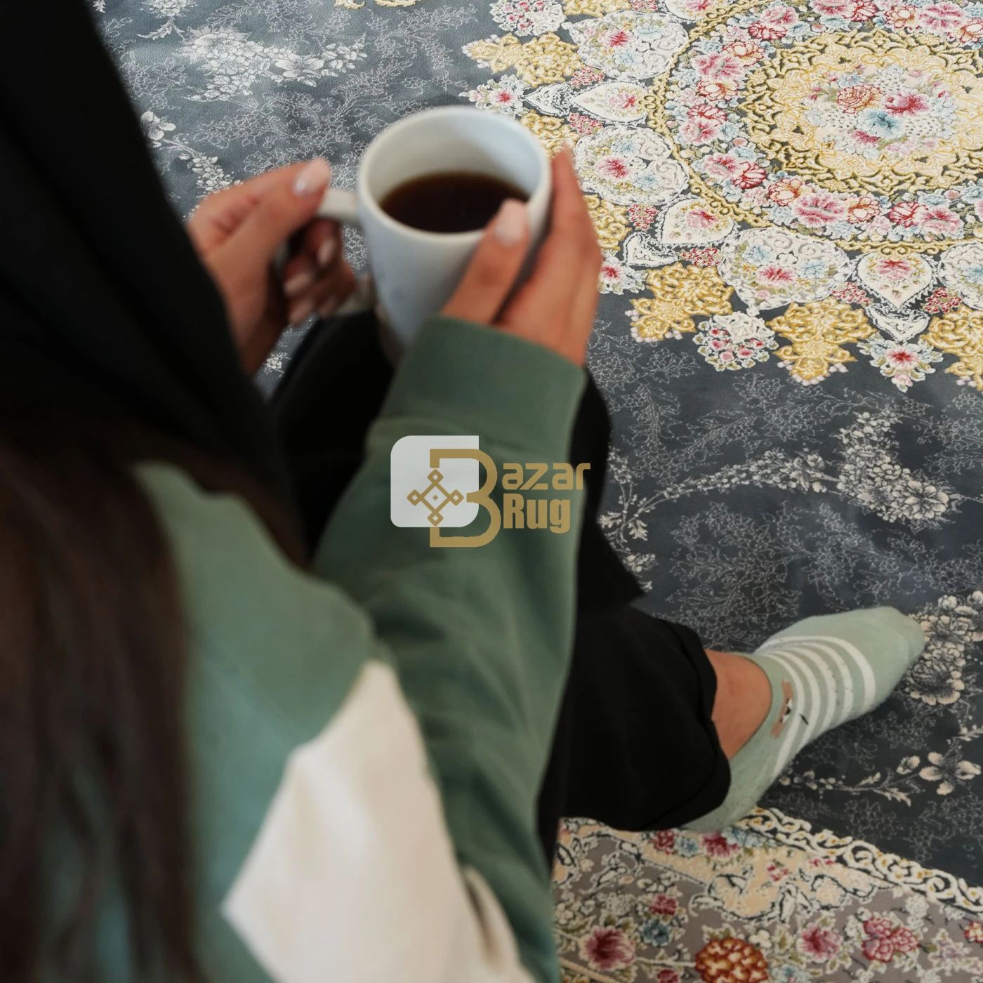 فرش ماشینی 700 شانه تراکم 2550 طرح نگین