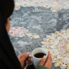 فرش ماشینی 700 شانه تراکم 2550 طرح نگین
