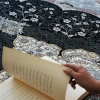 فرش ماشینی 700 شانه تراکم 2550 طرح سوگند سرمه ای