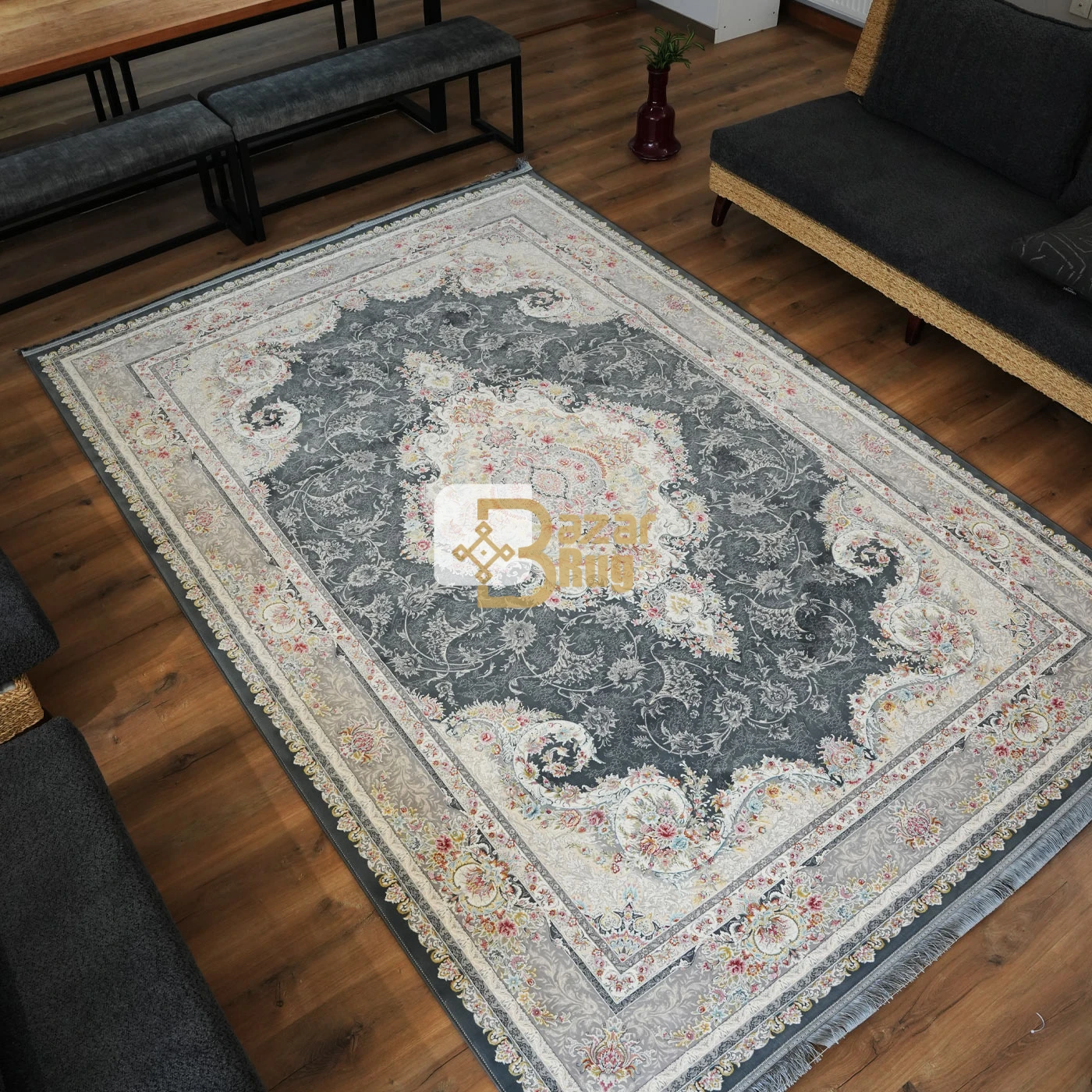 فرش ماشینی 1200 شانه تراکم 3600 طرح تبریز